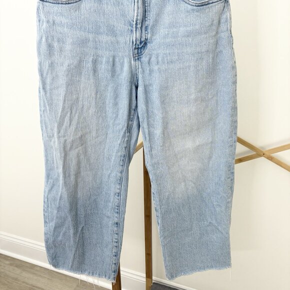 Madewell Wide-Leg Crop Jeans (Sz 31) The Perfect Vintage Light Wash High Rise - Picture 5 of 13